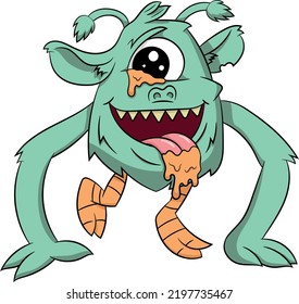 Cute Green One Eye Monster