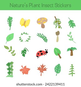 Cute Green Plant Sticker Set