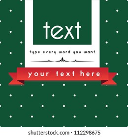 cute green polka dot  background print