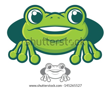 FL Worth frog, cute cartoon tree Lake