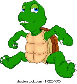 cute green turtle cartoon