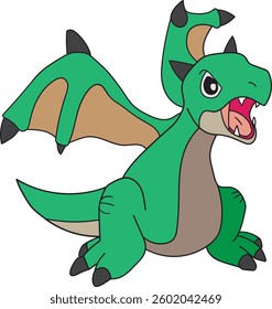 cute green with white Background