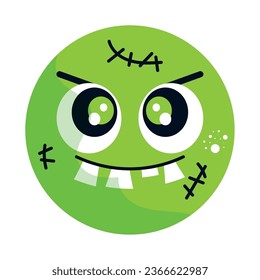 CUTE GREEN ZOMBIE CRAZY BALL KAWAII FOR HALLOWEEN