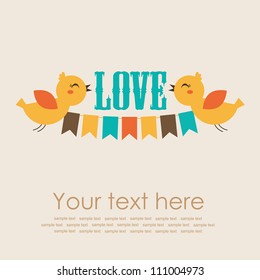cute greeting card design. vector illustration