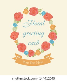 cute greeting card design. vector illustration
