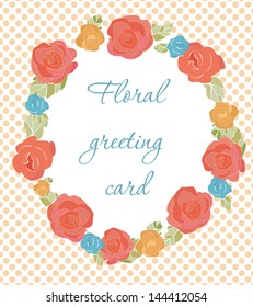cute greeting card design. vector illustration