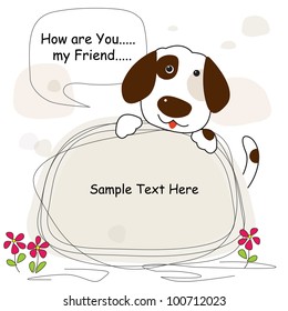 Cute Greeting Card With dog