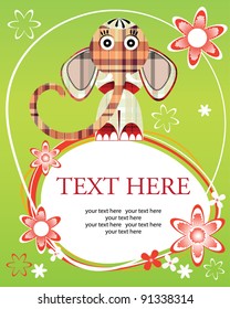 cute greeting card with elephant