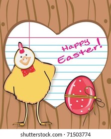 Cute greeting card. Happy Easter!
