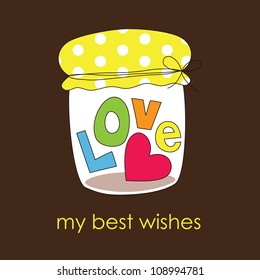 cute greeting card. vector illustration