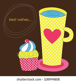 cute greeting card. vector illustration