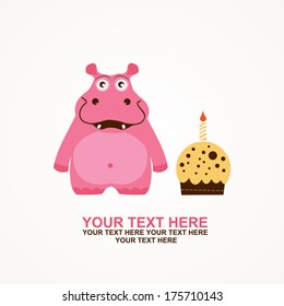 cute greeting card. vector illustration