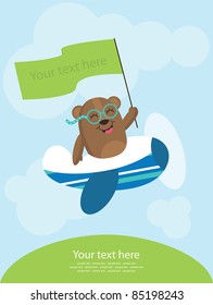 cute greeting card. vector illustration