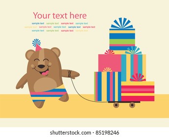cute greeting card. vector illustration