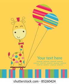 cute greeting card. vector illustration