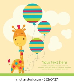 cute greeting card. vector illustration