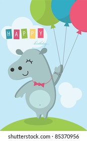 cute greeting card. vector illustration