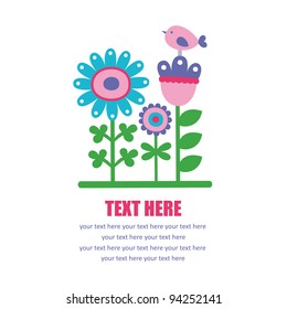 cute greeting card. vector illustration