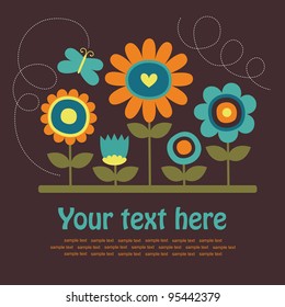 cute greeting card. vector illustration