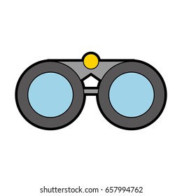 cute grey binoculars cartoon