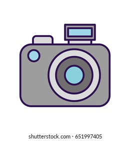 cute grey camera cartoon