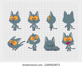 süße graue Katzengestalt