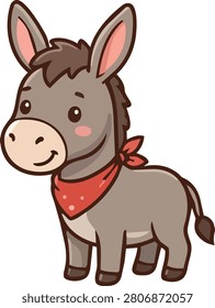 Cute grey donkey burro
