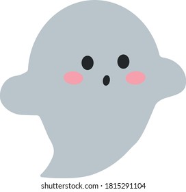 Icono de fantasma de Halloween gris mate