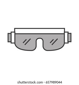 cute grey snowboard protective glasses