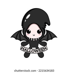 Cute Grim Reaper Cartoon Character