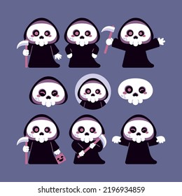 Cute Grim Reaper Character Collection
