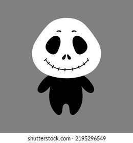 Cute grim reaper. Flat style. Vector illustration.