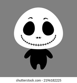 Cute grim reaper. Flat style. Vector illustration.