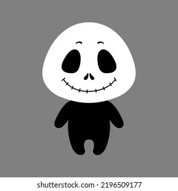 Cute grim reaper. Flat style. Vector illustration.