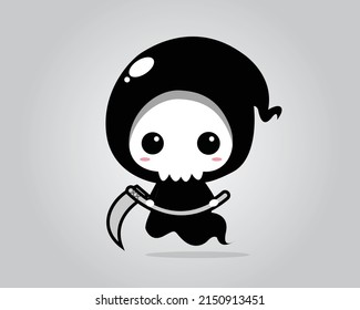 Cute Grim Reaper Vector