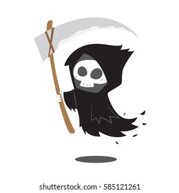 cute grim reaper vector