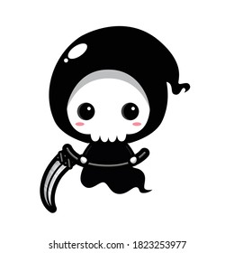 cute grim reaper vector design