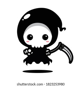 cute grim reaper vector design