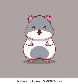 Cute groundhog Capibala vector children's illustration Q version vector cartoon illustration