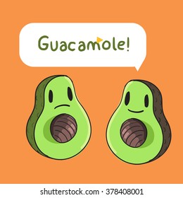 Cute Guacamole vector illustration