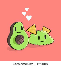 Cute Guacamole vector illustration