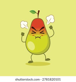 The cute Guava character is very angry