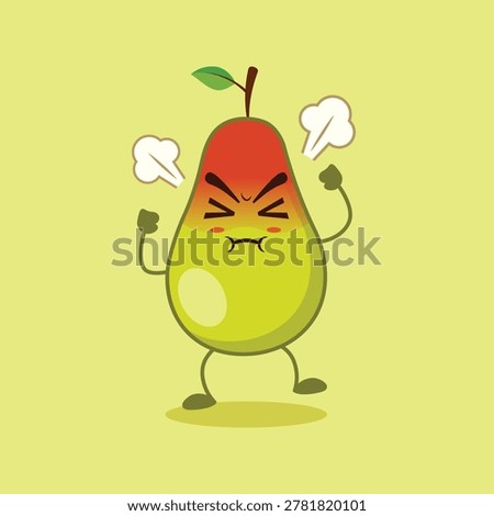 The cute Guava character is very angry