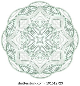Cute guilloche elements for certificate or diploma / currency and money design / vector / CMYK color / All lines are easy editable