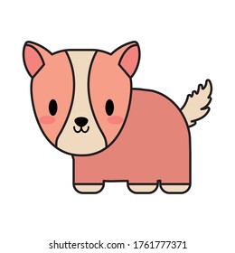 cute guinea pig baby kawaii, line and fill style icon vector illustration design