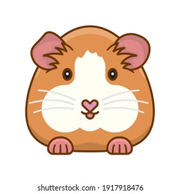 Cute Guinea Pig cartoon isolated vector illustration for Guinea Pig Appreciation Day on July 16.