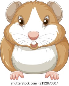 A Cute guinea pig on white background illustration