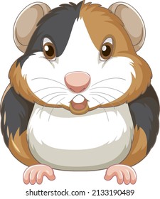 A Cute guinea pig on white background illustration