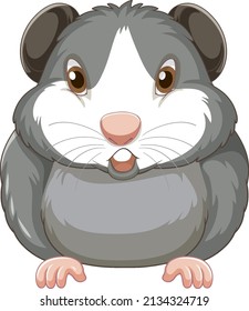 A Cute guinea pig on white background illustration