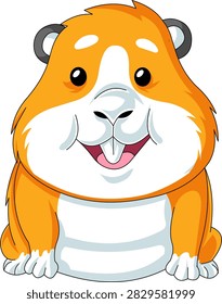 Симпатичные Гвинея Свинья сидя Поза Вектор PNG, очаровательный Pet Cavy символ ClipArt, прозрачный фон